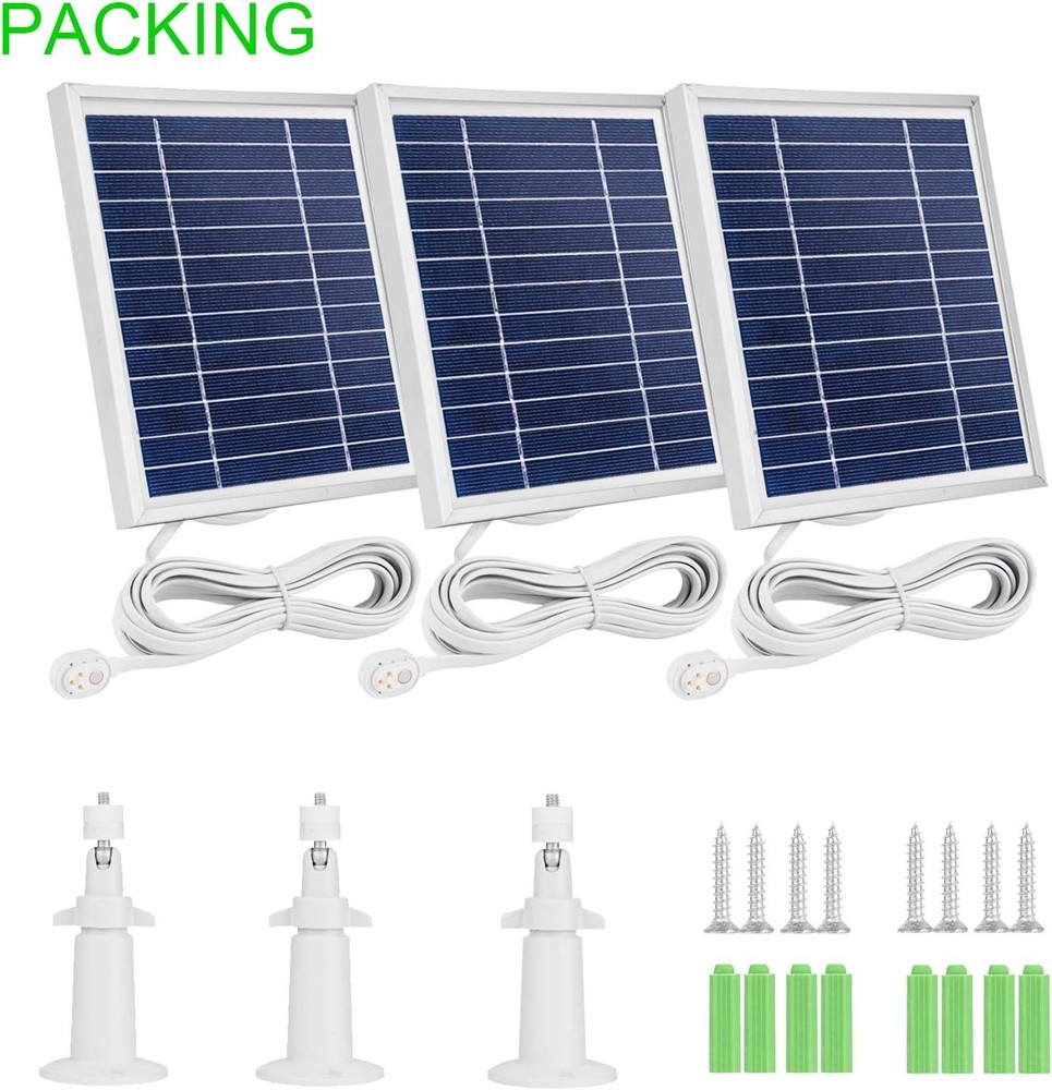 3 Pack Solar Panel Charger Compatible with Arlo Pro 4/Arlo Silver