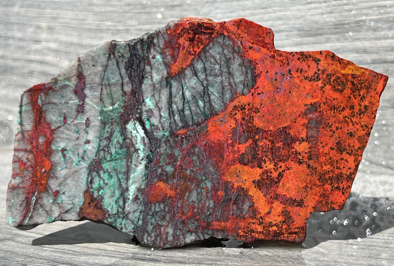 Sonora Sunrise Sunset Chrysocolla Cuprite 4.25"x2.5" Lapidary Rough Slab S2