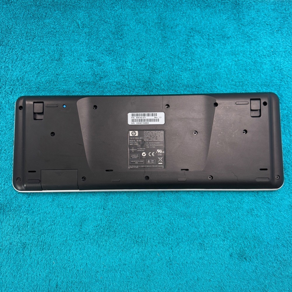 HP Wless Keyboard and Engage Mouse Set Black Silver Multimedia Keys Numeric Pad