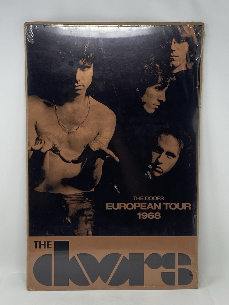 THE DOORS European Tour 1968 Poster 19 5/8” x 12 9/16” Sealed w/ Cardboard
