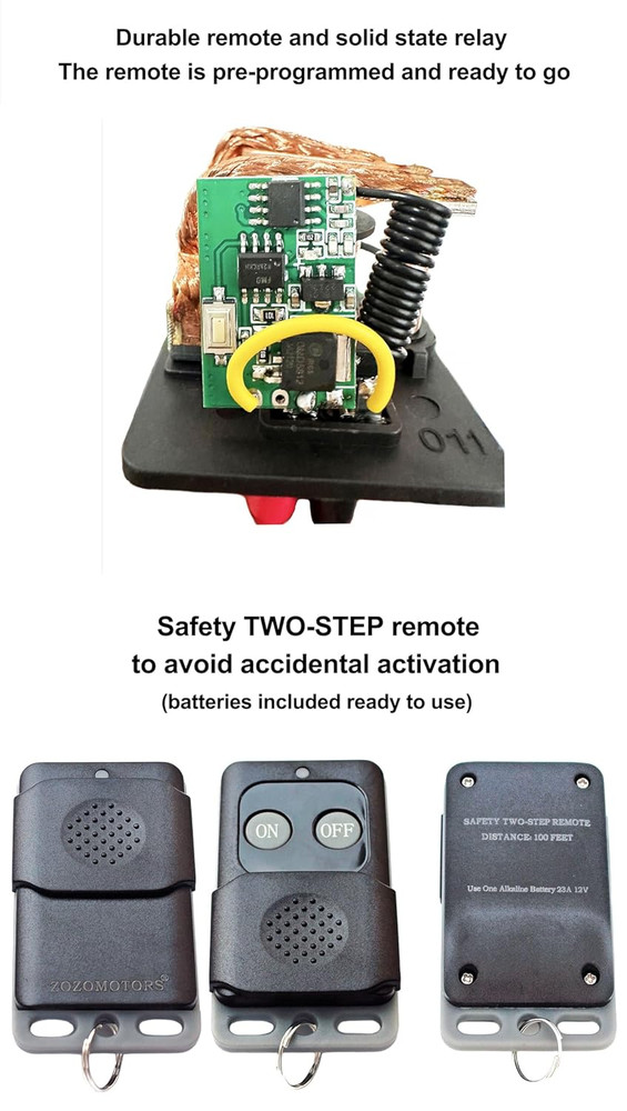 3/8" Side Post Remote Battery Disconnect Switch 12V Battery Kill Switch for Car