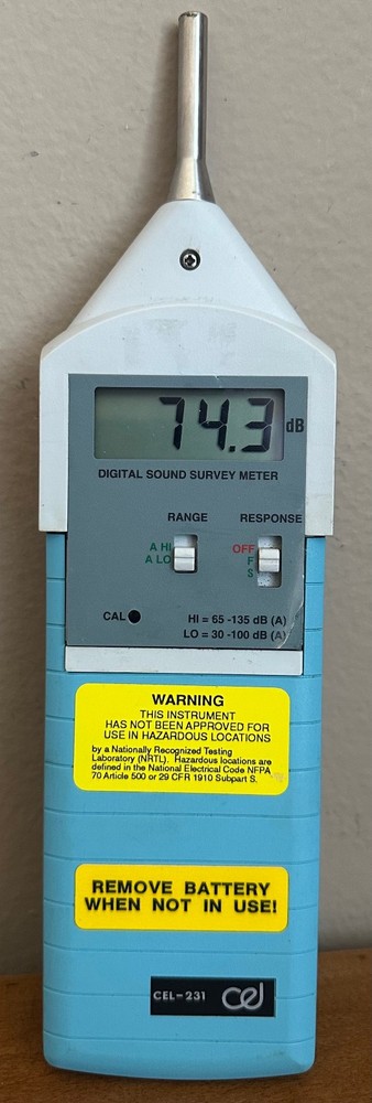 Casella CEL Instruments CEL-231 Digital Sound Meter Survey