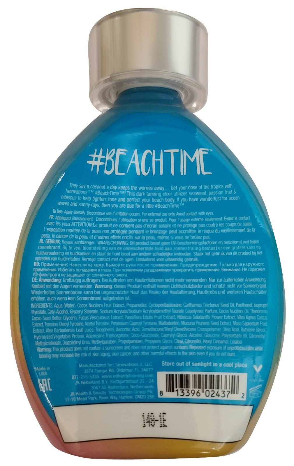 Ed Hardy Beachtime Dark Indoor Outdoor Beach Time Tanning Lotion 13.5oz