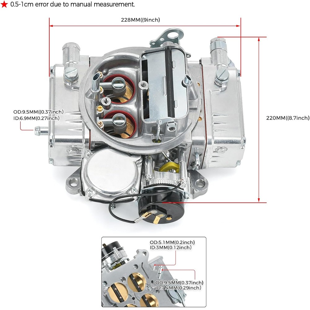 4 Barrel Carburetor Street Warrior for 0-80457S Holley 4160 Performance 600 CFM