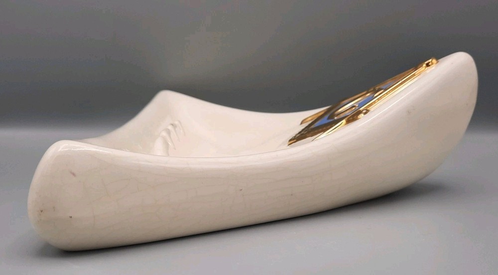 Vintage Masonic Free Mason Triangular Ceramic Ashtray