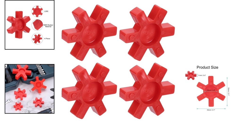 Industrial Grade Urethane Jaw Coupling Inserts, 4pcs for Enhanced Performance