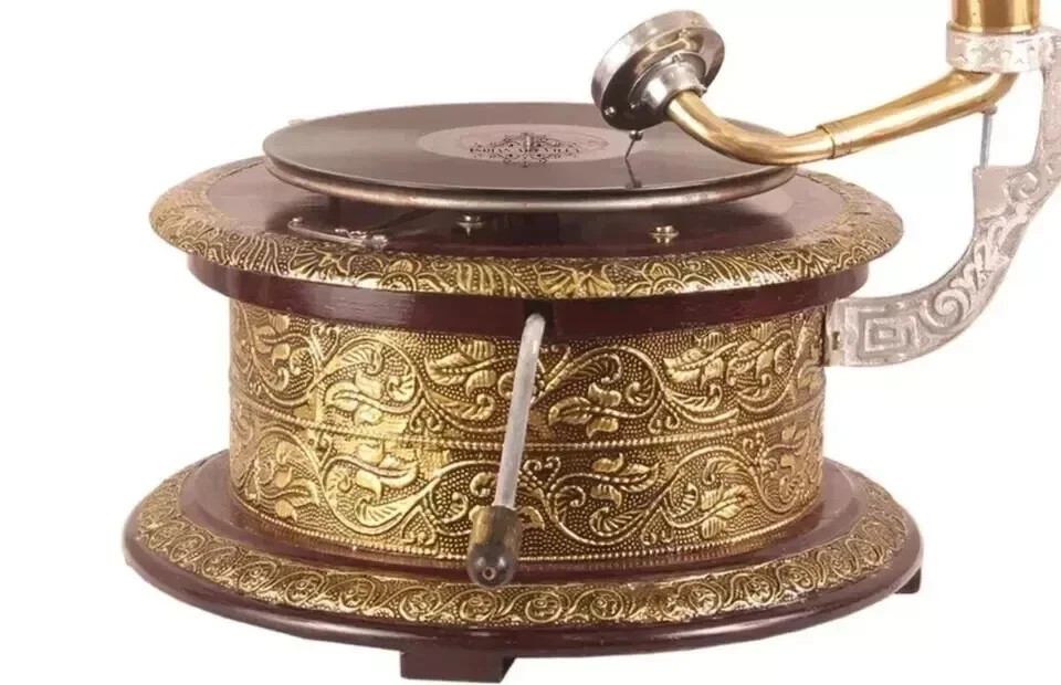 HMV Gramophone Fully Functional Working Phonograph, win-up record player chrisma