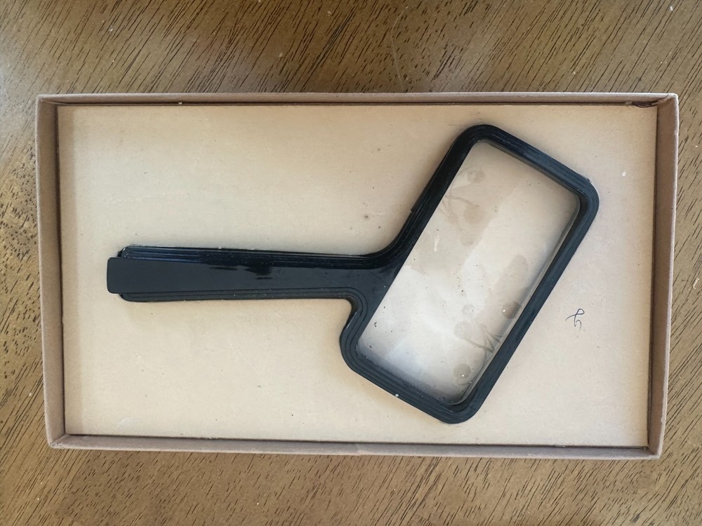 Vintage Bausch & Lomb Rectangular Reading Glass with Original Box