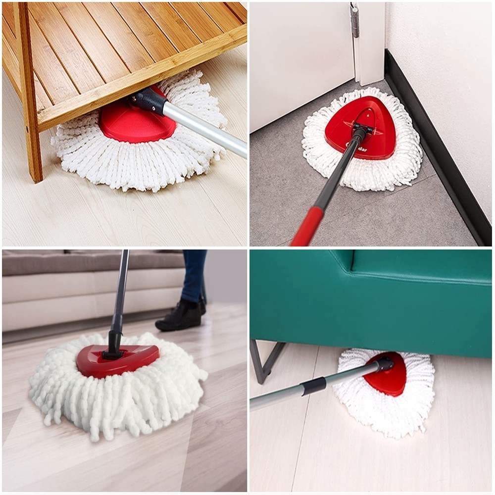 4 Pack Mop Replacement Heads for O-Ceda EasyWrin Spin Mop, Microfiber Spin Mo...