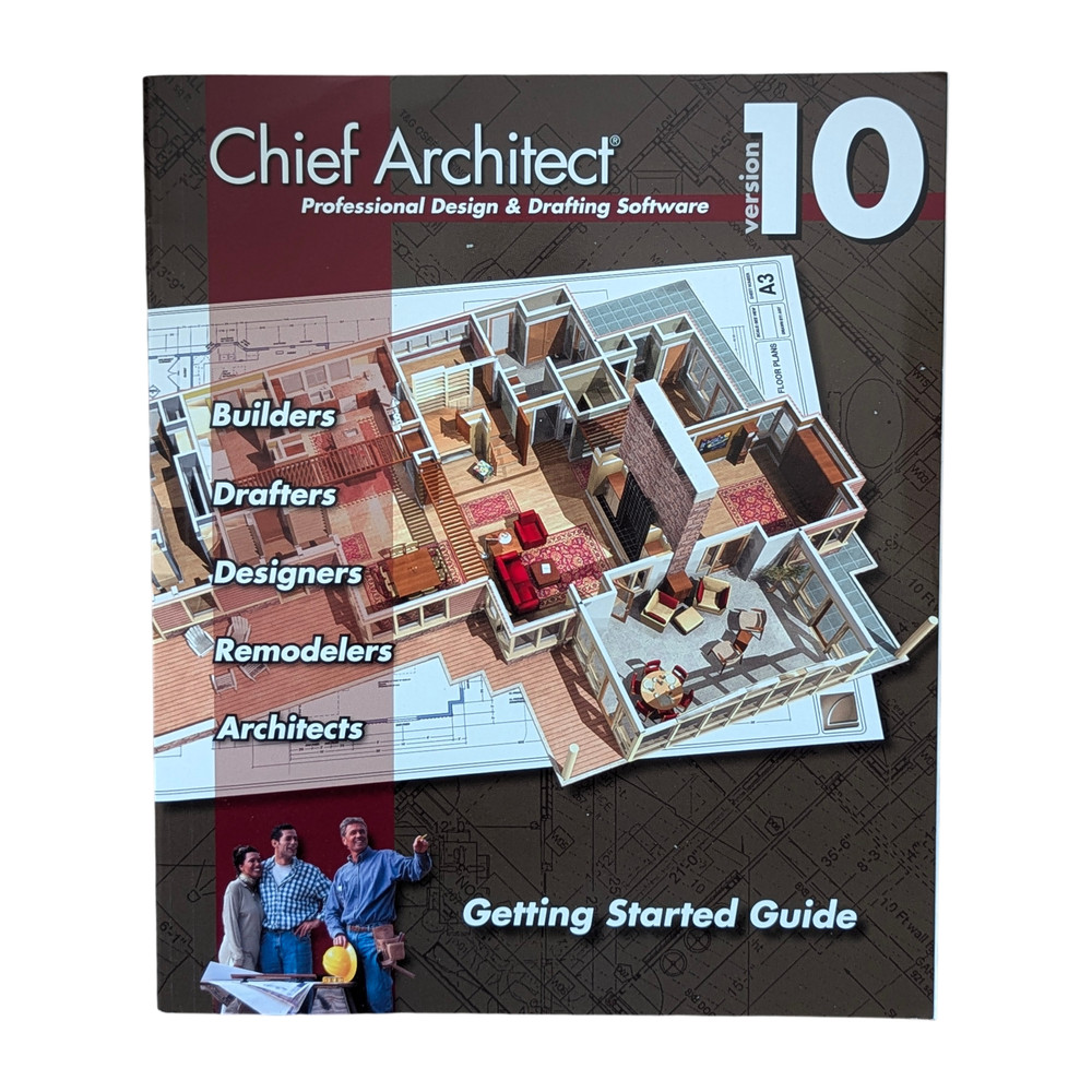 Chief Architect Version 10 Manuals Set Getting Started + Reference No Software