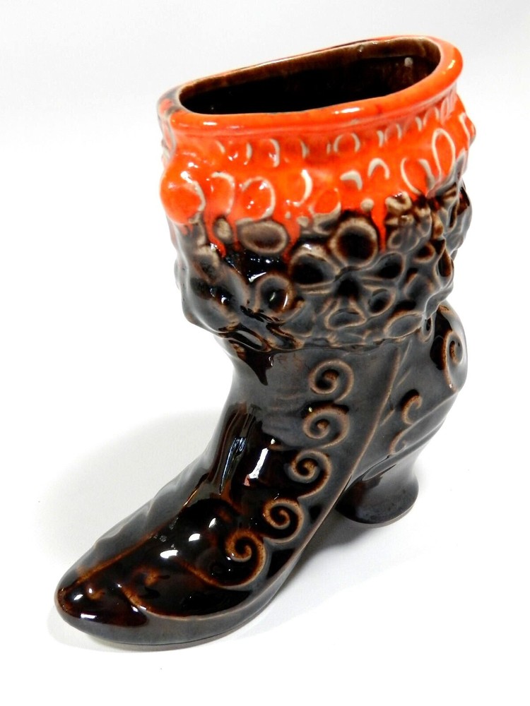 Vintage Ceramic Victorian Shoe Boot Planter