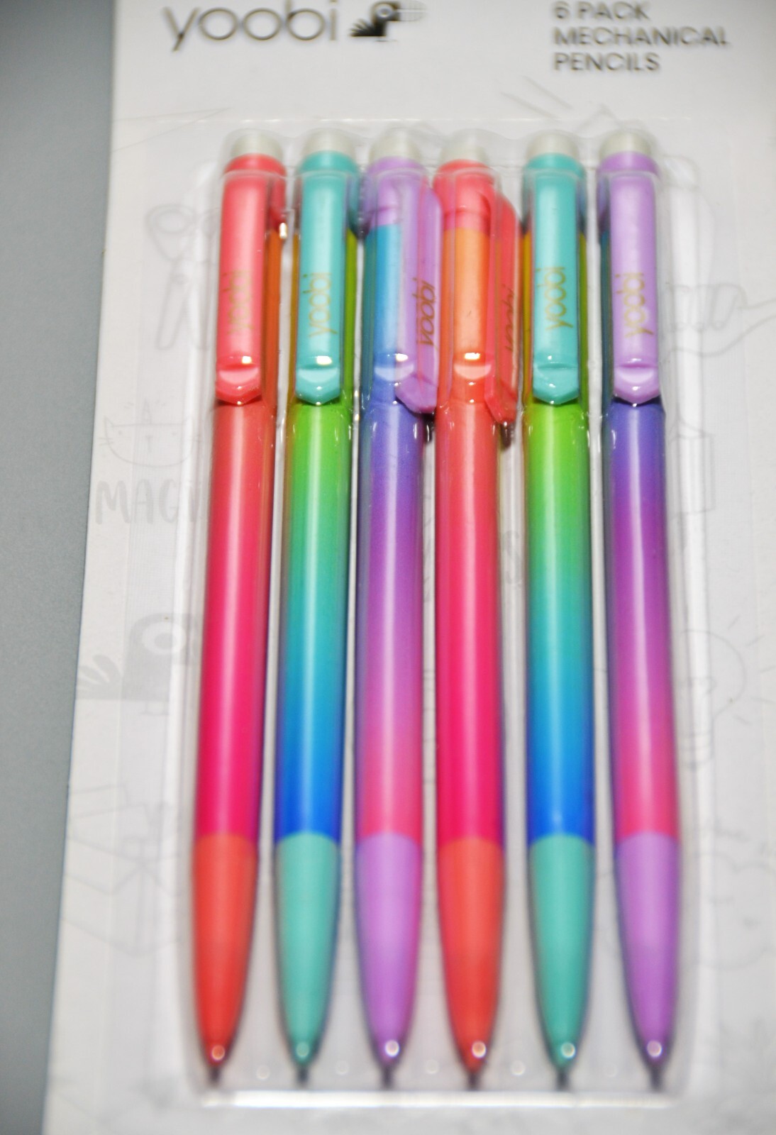 Yoobi 6 Pack Mechanical Pencils And 24 Pack no2 Pencils Pre Sharpened Multicolor