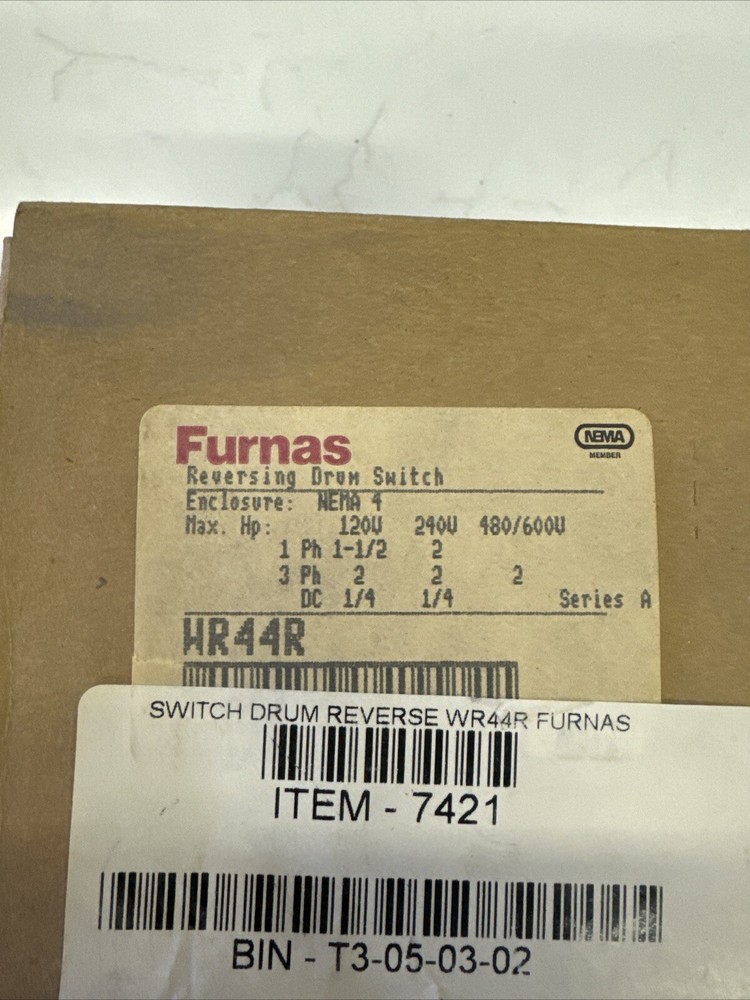 Furnas Switch Drum Revers Switch WR44R