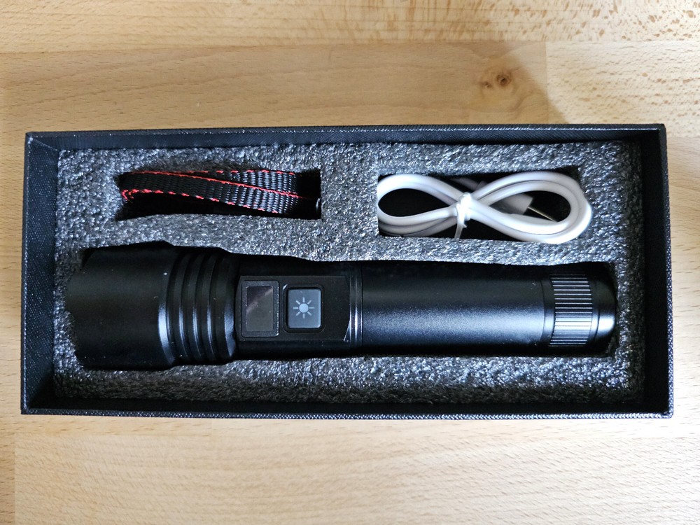 Rechargeable Waterproof Flashlight High Lumens 5 Modes LED Flashlight