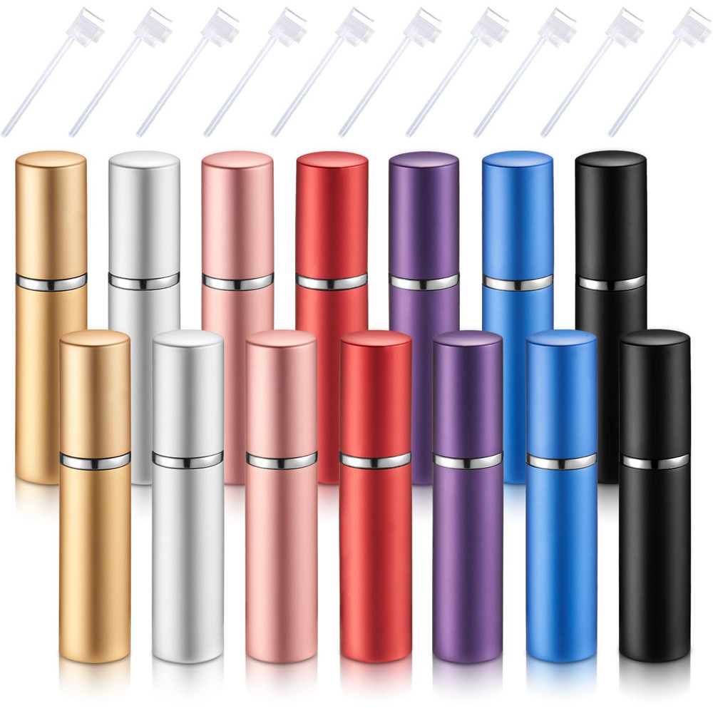 14 Pcs 10 Ml Perfume Travel Refillable Atomizer Multicolor Mini Fragrance Sample