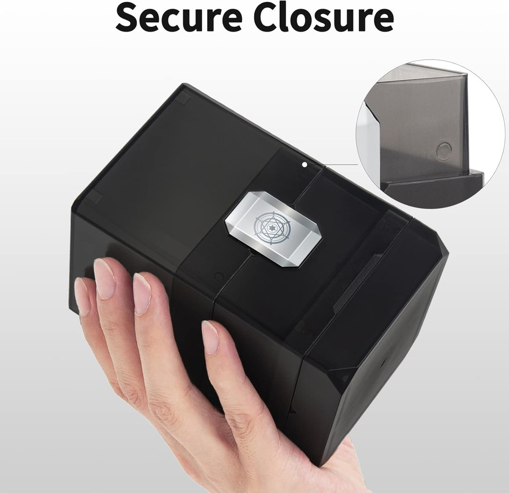 Deck Card Box with Dice Storage, 100+ Deck Case Holder, Translucent Trading Card