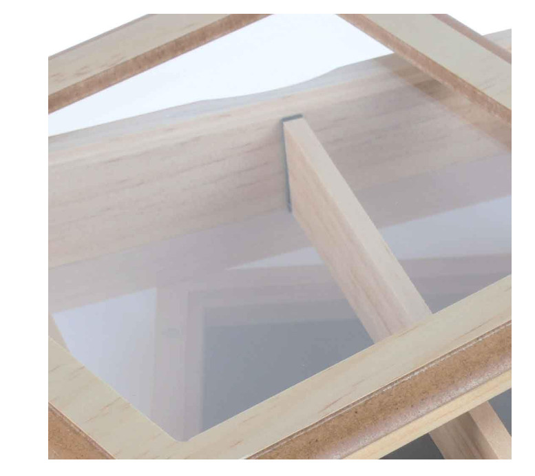 Ryot 4x7 Glass Top Box in Natural | Premium Wooden Box Perfect for Sifter