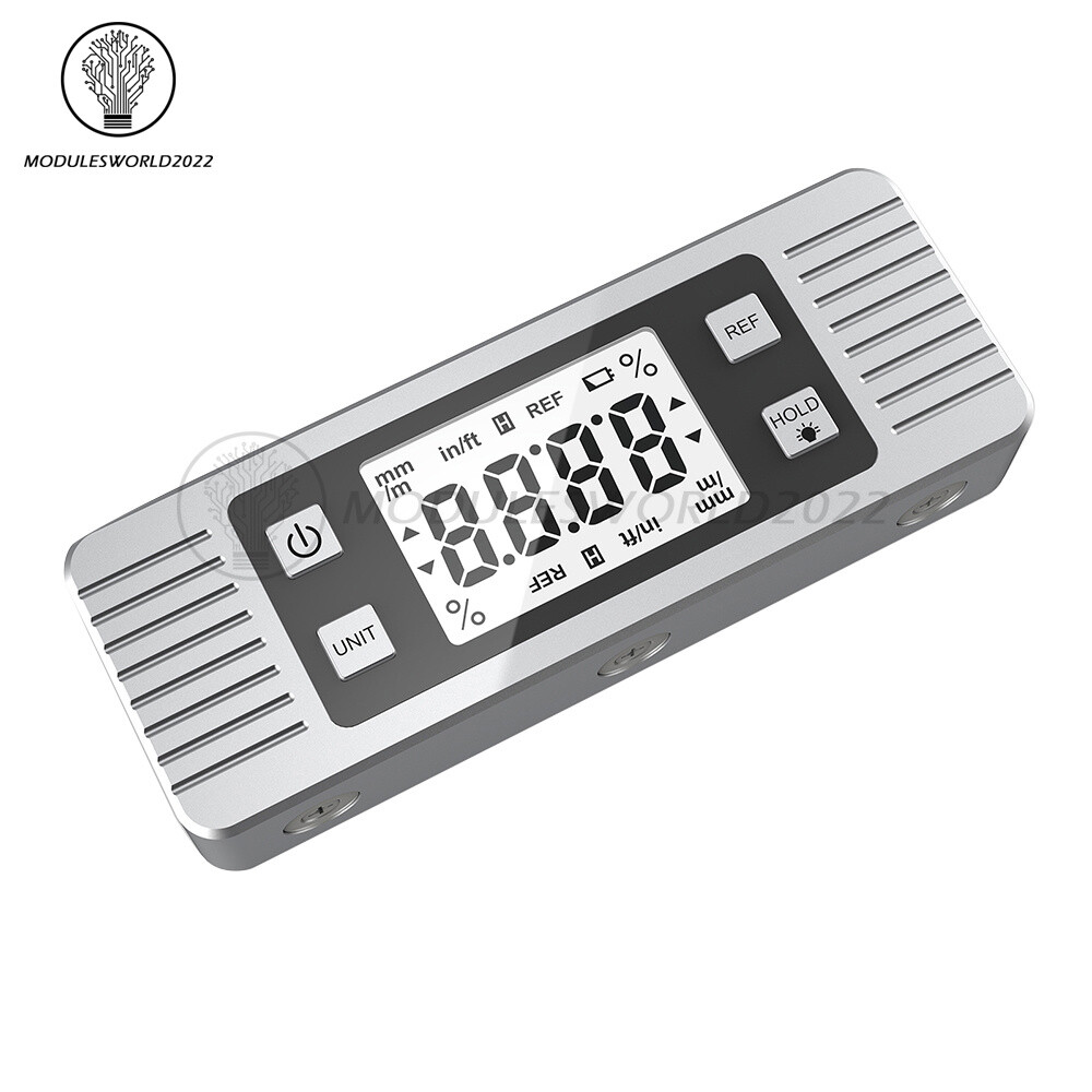 Digital Protractor Angle Finder Inclinometer 4*90° Magnets Level angle slope