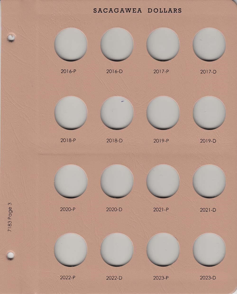 Dansco New Album 7183 For Sacagawea Dollars 2000 P 2031 D Long Term Storage