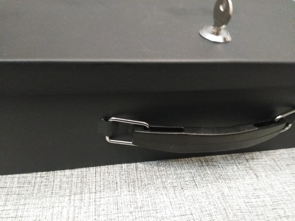 Portable Fireproof Security Safe Box Document Cash Money Storage w/ Key Lock