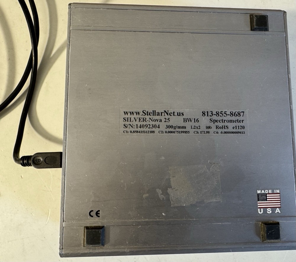 StellarNet SILVER-Nova 25 BW16 Spectrometer + SL1 Tungsten Halogen Light Source