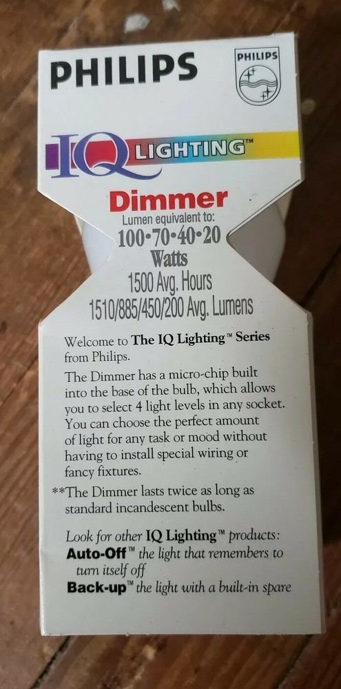 Phillips NOS Dimmer Bulb IQ Lighting