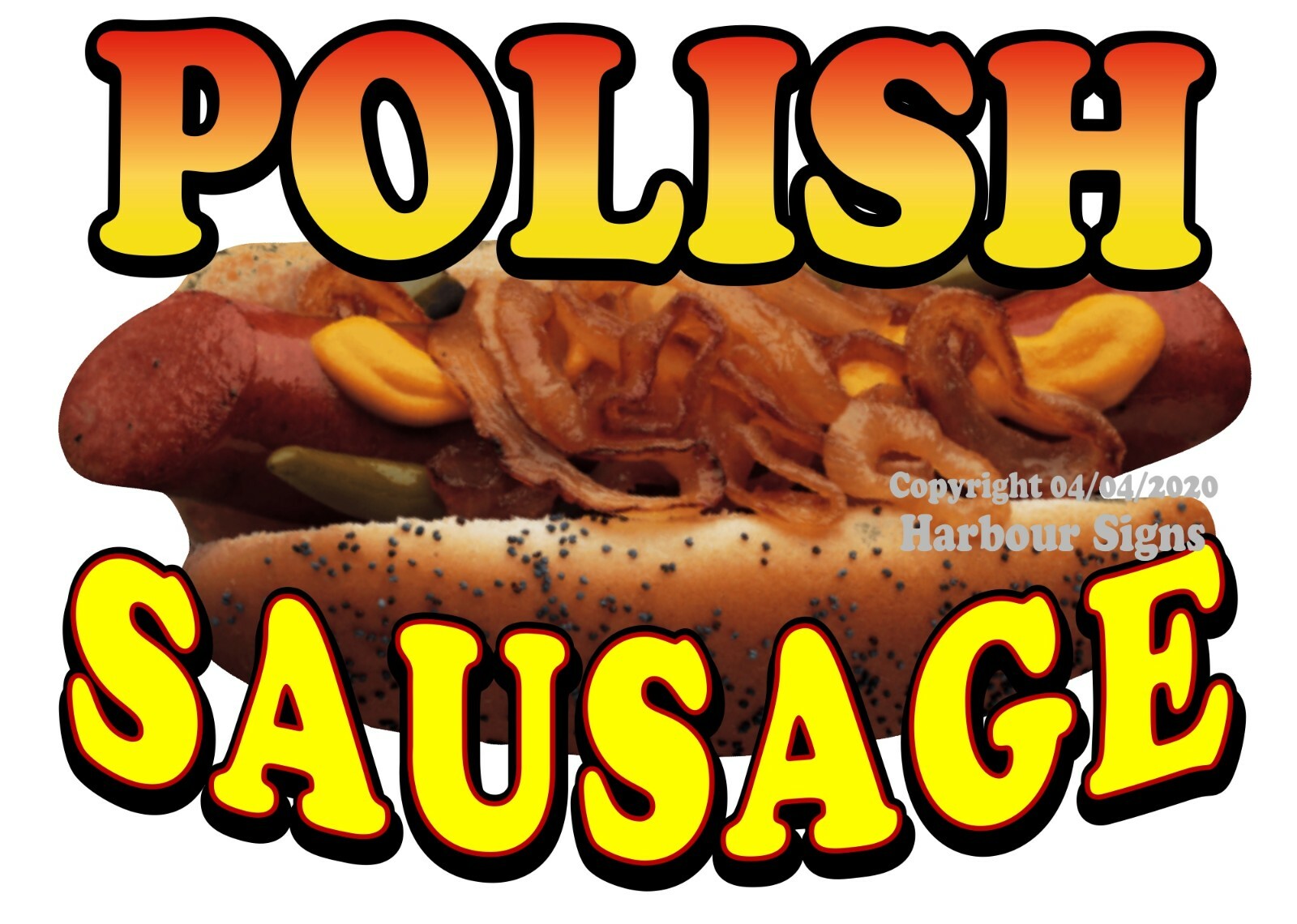 Polish Sausage DECAL (Choose Your Size) Shaved Food Truck Concession Sticker