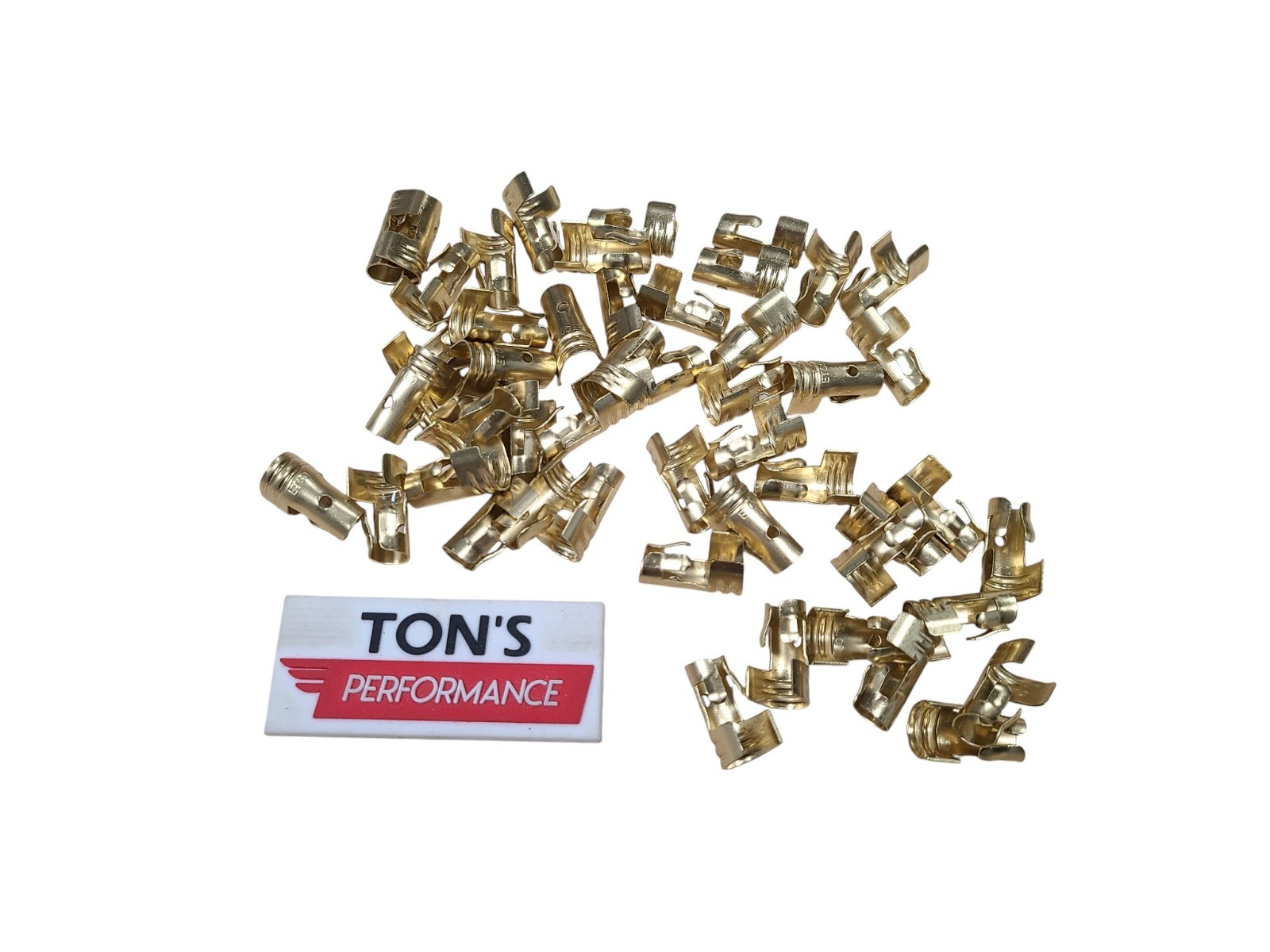 7mm 8mm 180 Degree Brass Distributor Coil Terminals Straight Set of 50 Bulk Pack