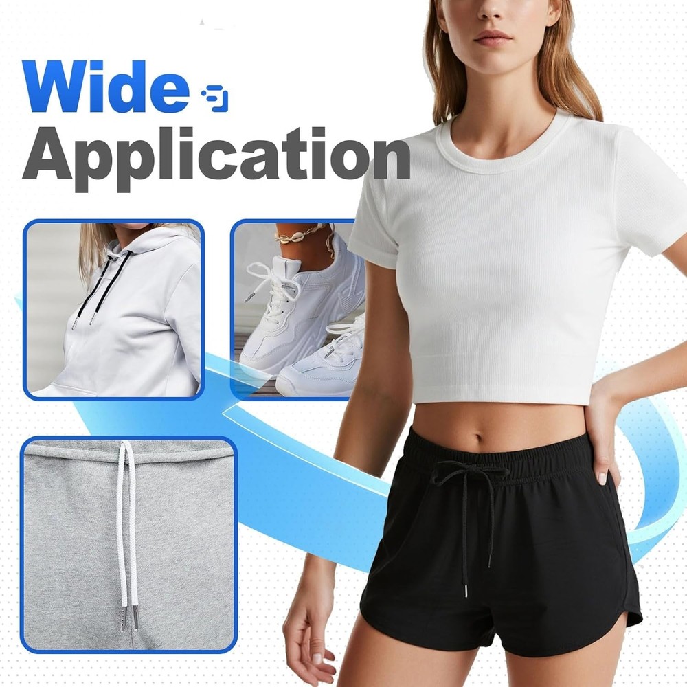 Drawstring Cords Replacement Drawstrings with Easy Threader for Sweatpants Short