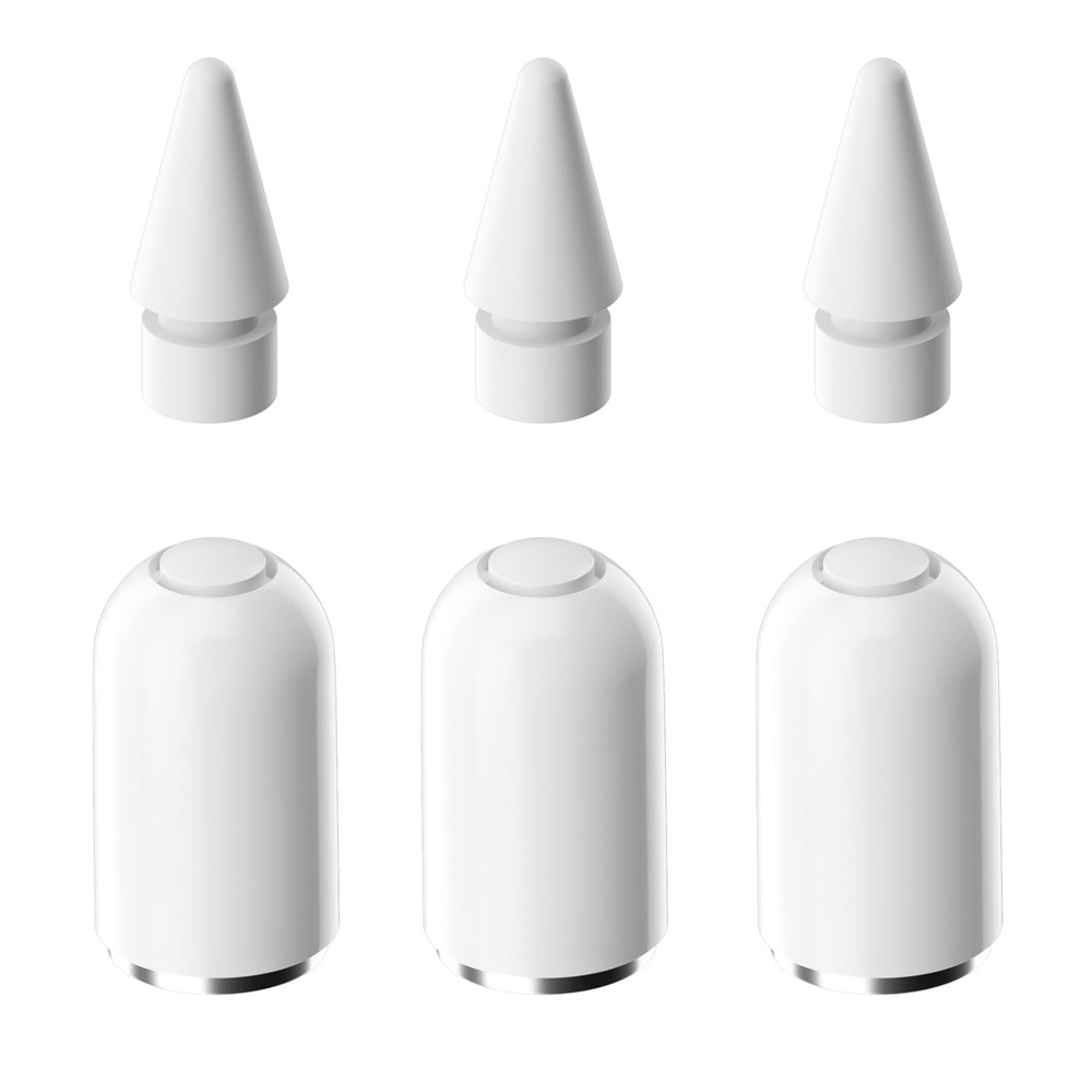 Magnetic Replacement Cap & Tips Compatible with Apple Pencil 1st Gen (6-Pack)