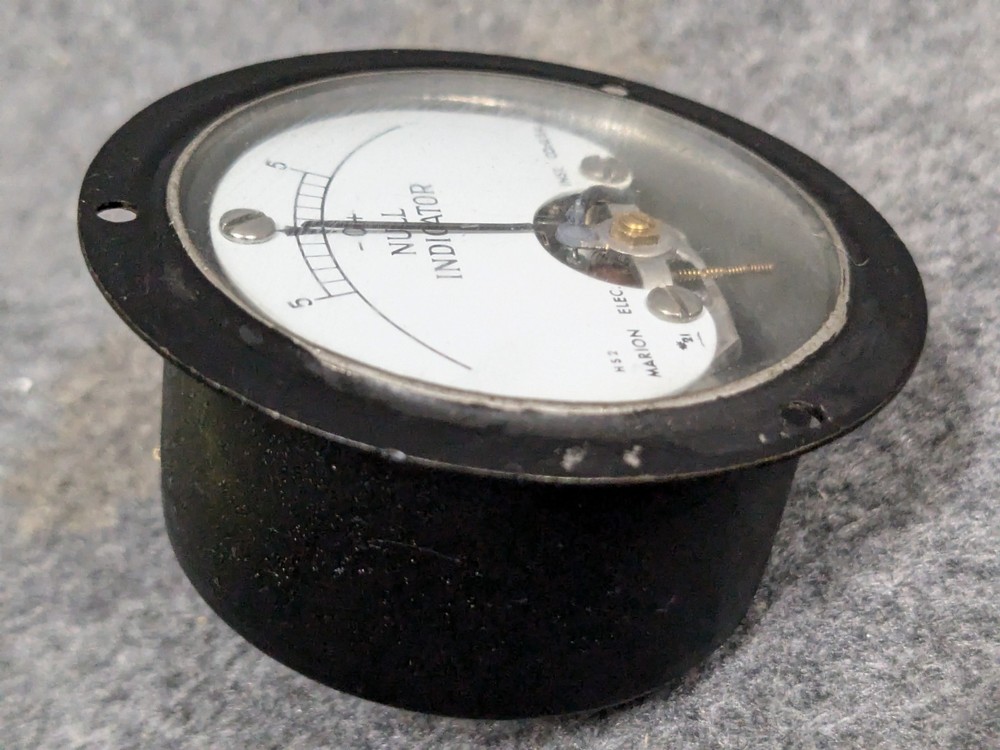 Marion Instruments Division Null Indicator Panel Meter -5 to +5, #21 HS2