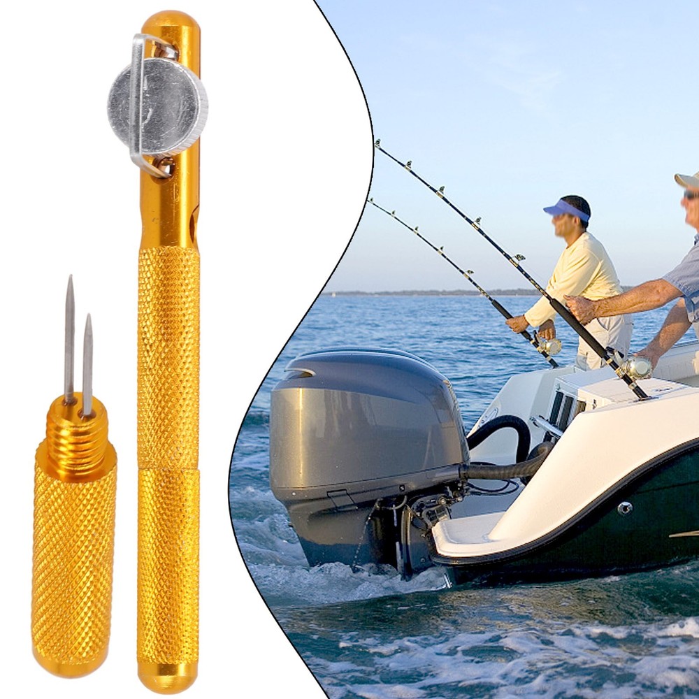 Multi Function Fishing Tool Hook Remover Eye Cleaner and Knotter Tying Device