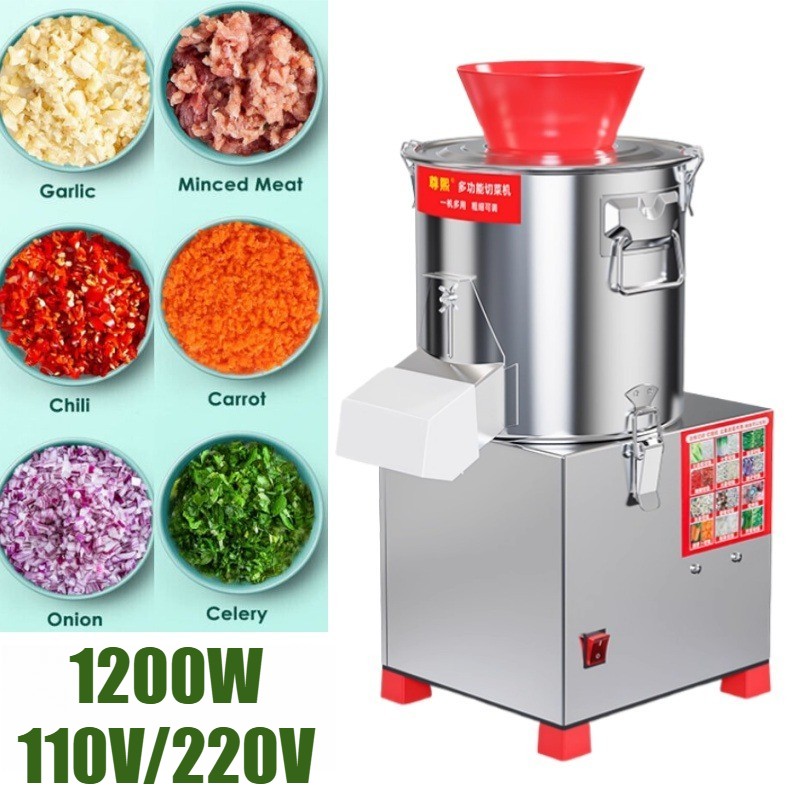 220V/110V Kitchen Electric Vegetable Chopper Cutting Machine Meat Food Processor