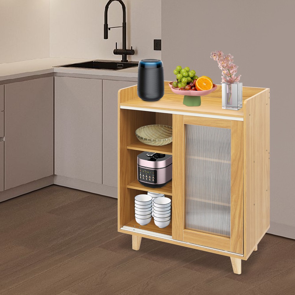 Sideboard Rectangular Kitchen Storage Organizer Floor Standing Storage Cabinet