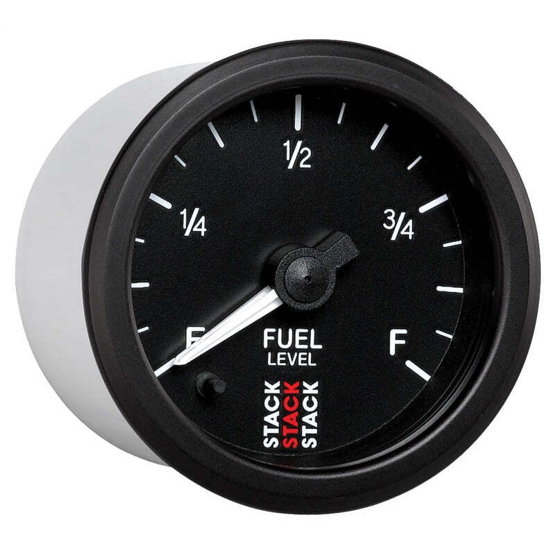 AutoMeter ST3315 Stack Instruments 52mm Pro Stepper Motor Fuel Level Gauge Black