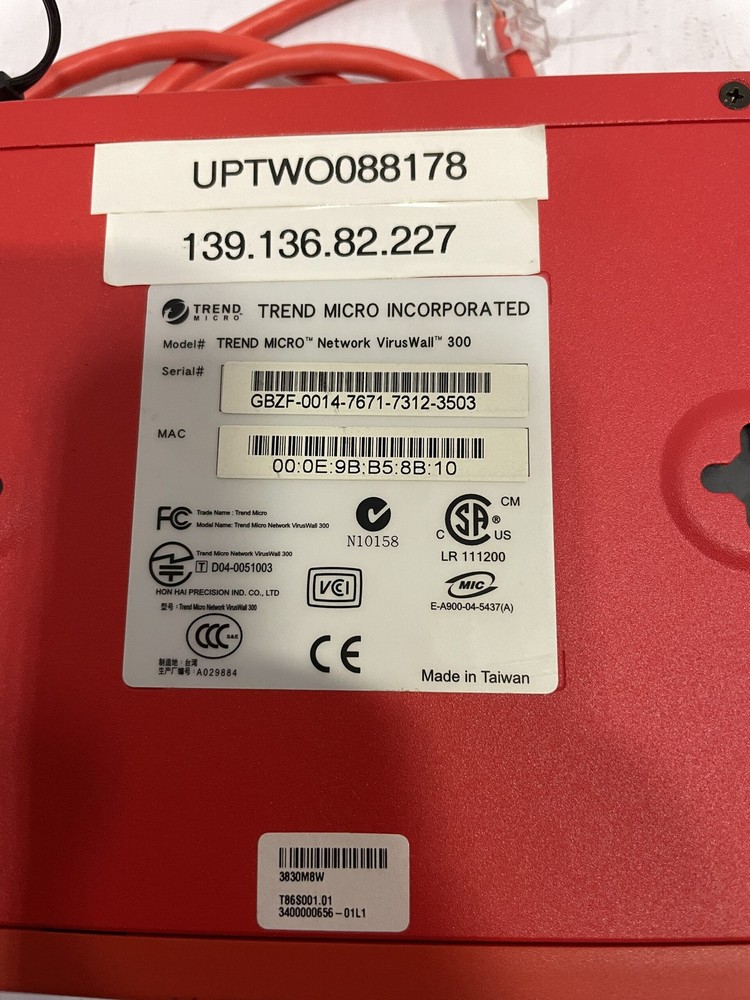 Trend Micro Network VirusWall 300 Network Security Device/Router/appliance