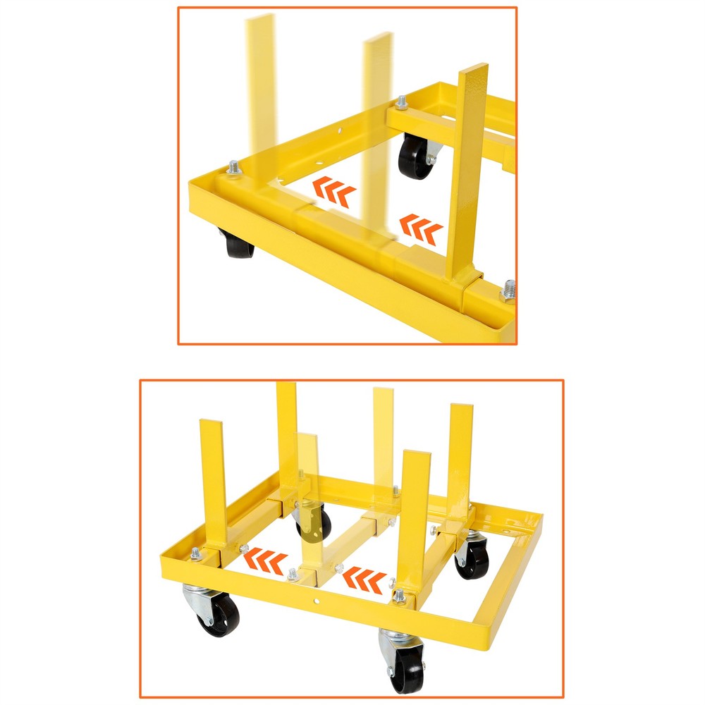 Rolling Engine Stand Adjustable w/Straps for Vehicle Maintenance 750lbs Capacity