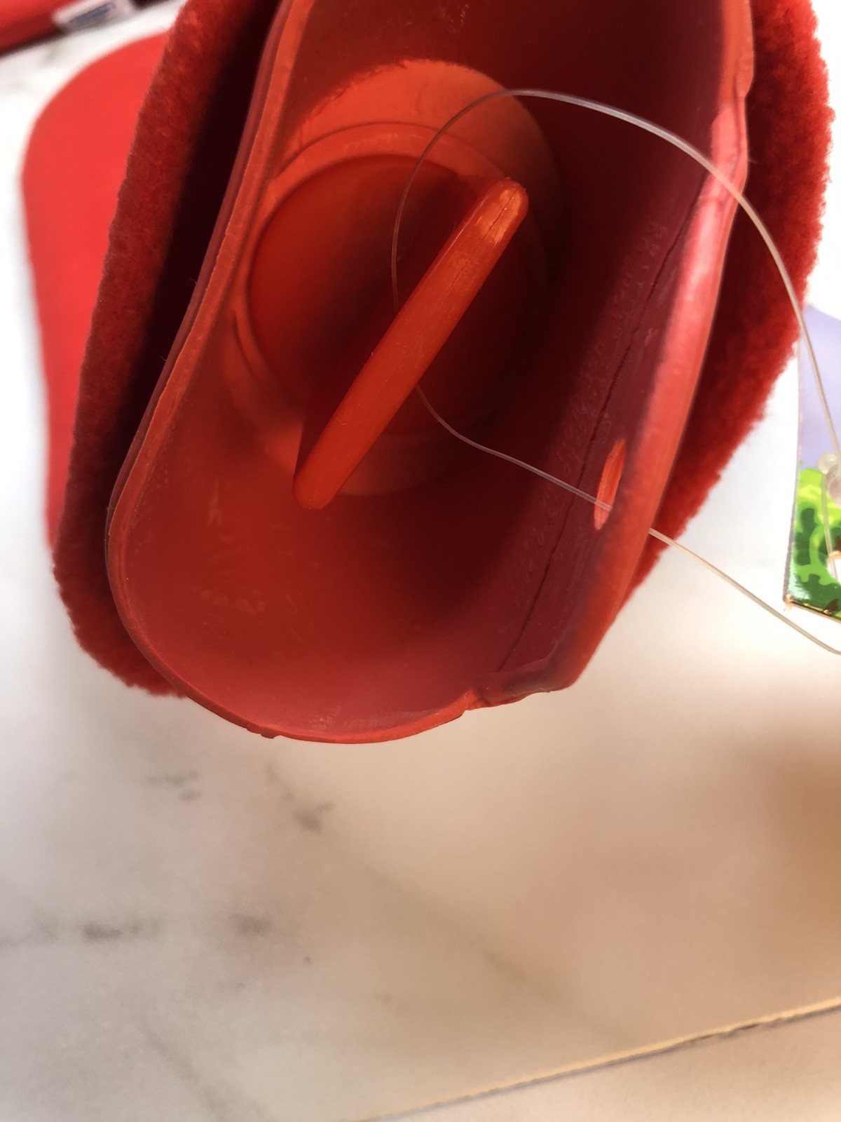 Sanger 2.0 Liter Hot Water Bottle with Red Fleece Cover ~ Made in Germany ~ NEW