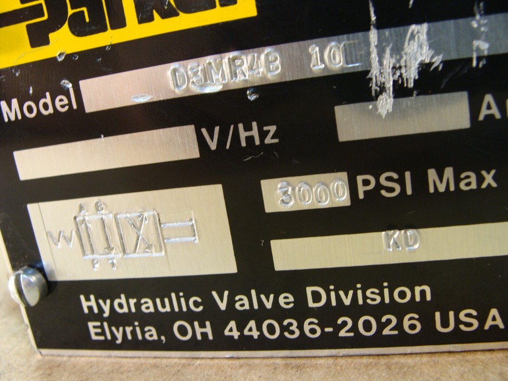 PARKER hydraulic directional control valve D3MR4B B