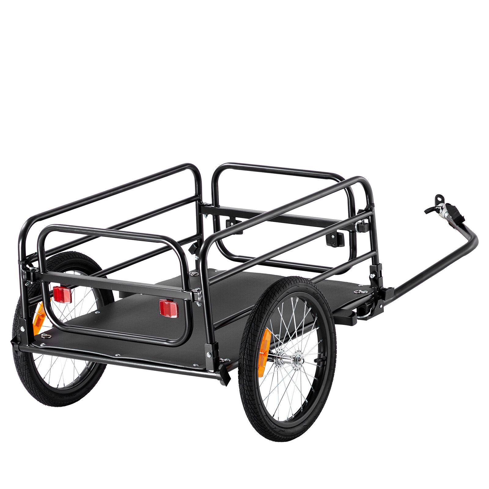 VEVOR Bike Cargo Trailer Bicycle Carrier Storage Cart 160 lbs Load Carbon Steel