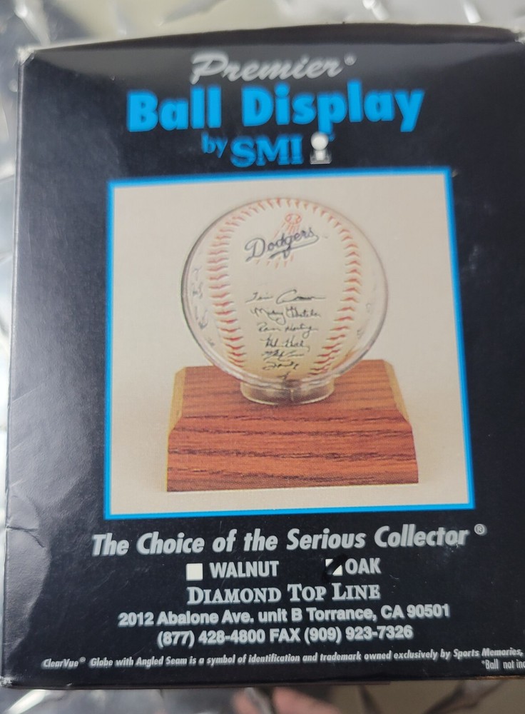 Baseball Holder Wood Base Trophy Game Ball Display Case Award Box E