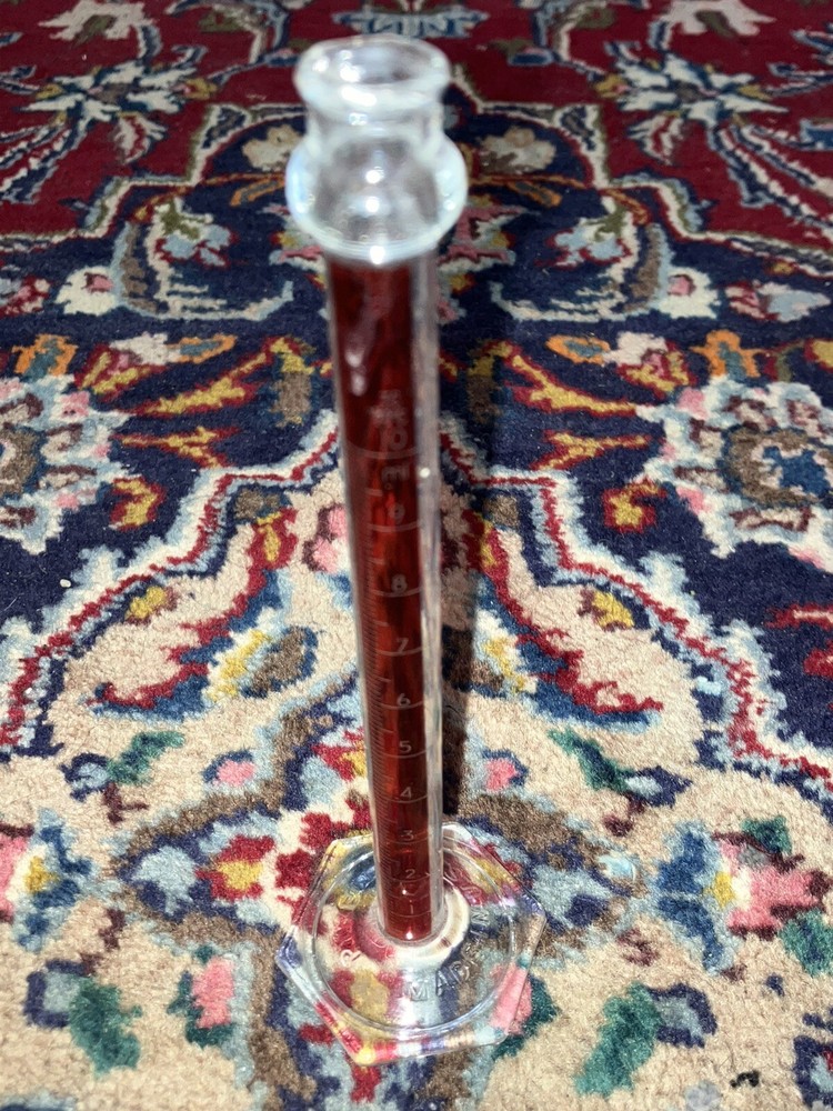 Pyrex 10 ml Graduated Cylinder Red 10ml