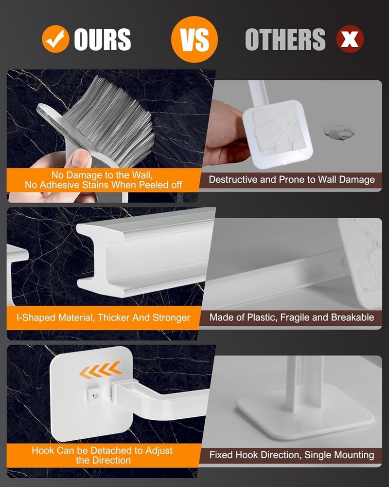 4-Pack Acrylic Hat Storage Hooks - Wall-Mount & Durable Design