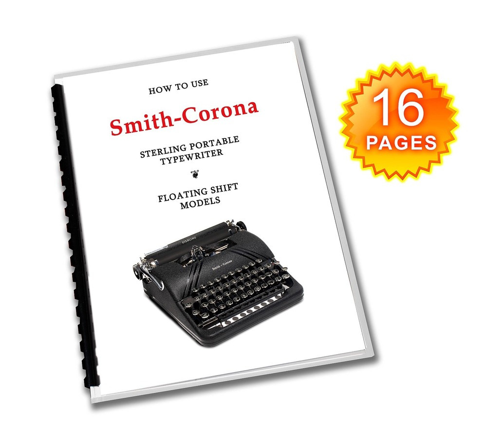 Smith Corona Sterling Typewriter User Manual Operating Instructions