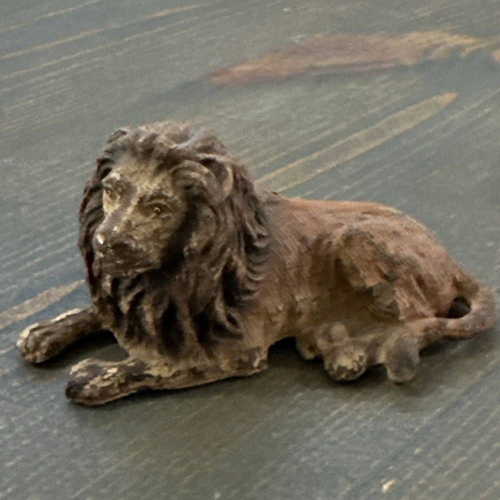 Elastolin Sitting Laying Lion Figure Vintage Zoo