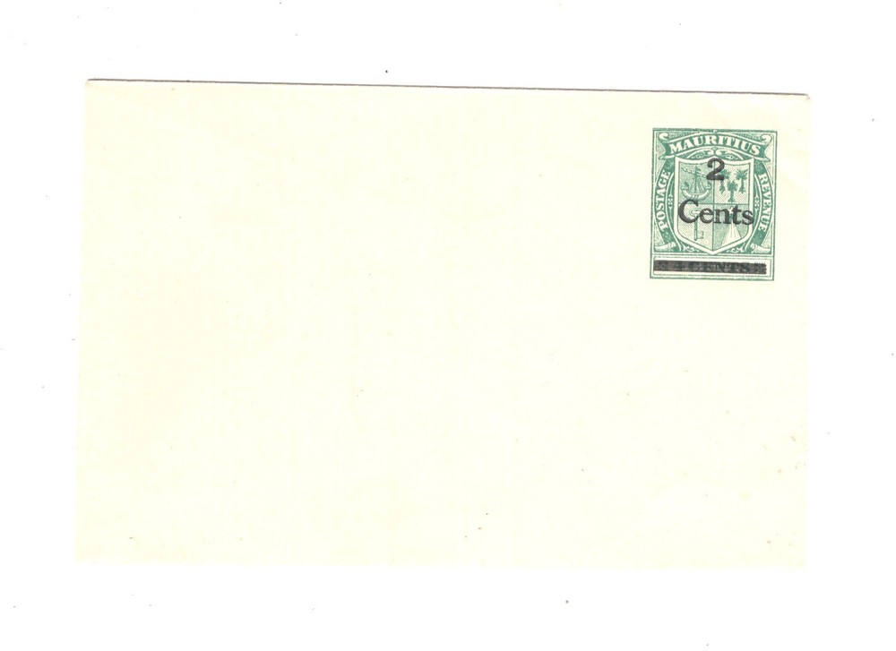 Mauritius   revalued  postal  envelope   unused