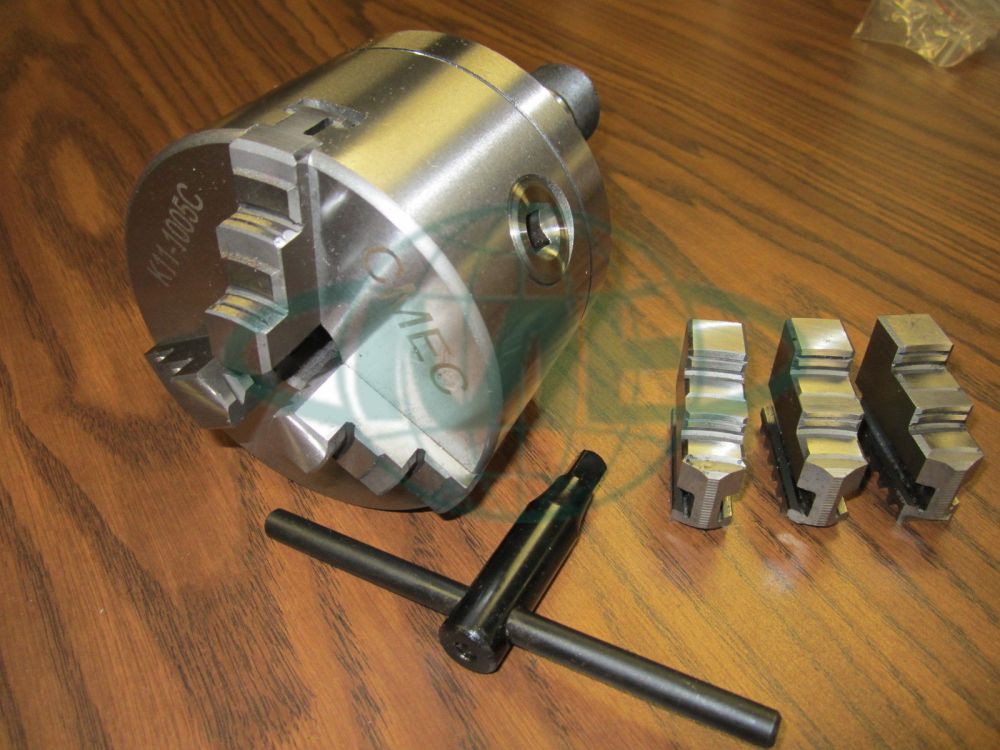 4" 3-JAW SELF-CENTERING LATHE CHUCK 5C Shank extra Jaws #0403-5C Free Ship USA