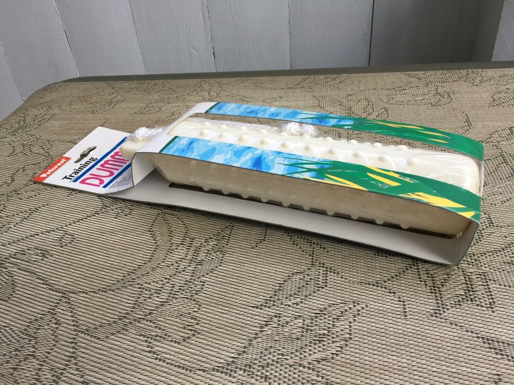 New Petcrest Training Plastic White Floating Dummies with Throw Rope 11x2 *