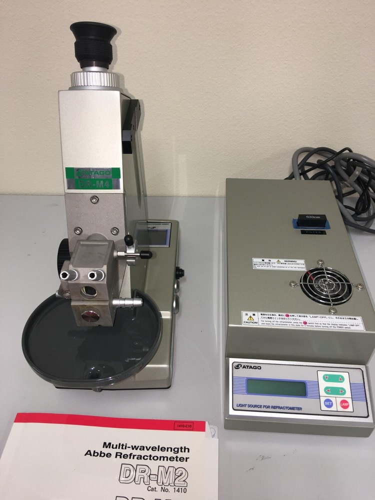 ATAGO DR-M4/1550 ABBE REFRACTOMETER WITH LIGHTSOURCE - Slightly Used!!!!!