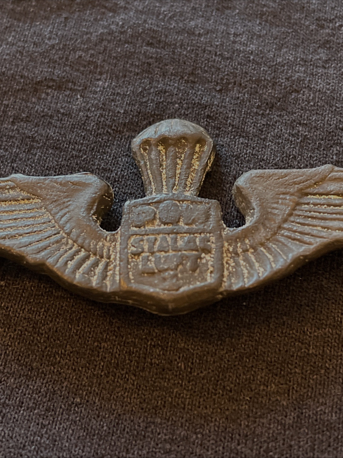 GORGEOUS ORIGINAL WWII WW2 US AIR CORPS STALAG LUFT 1 CAMP MADE POW WINGS